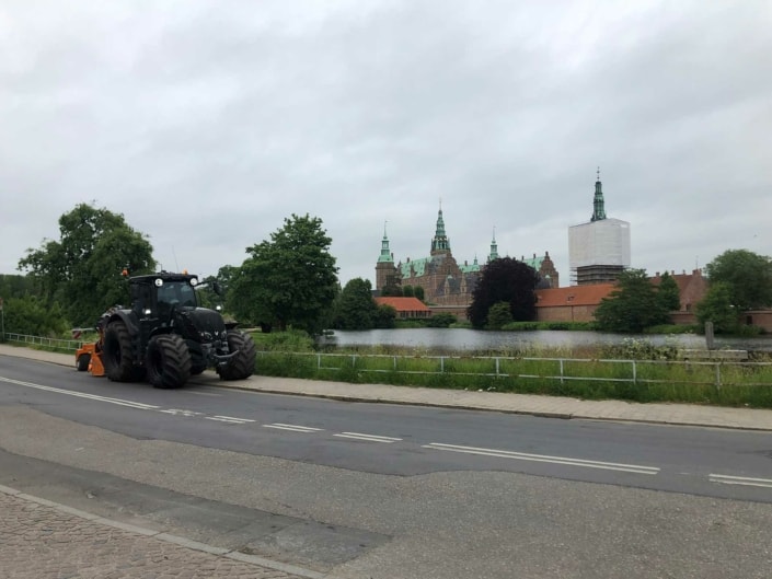 afretning ved asfaltvej